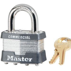 Master Lock 1-5/16 in. H X 1 in. W X 1-3/4 in. L Steel 4-Pin Cylinder Padlock Keyed Alike