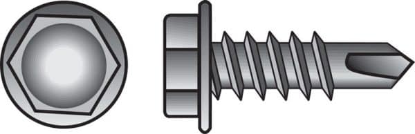 Hillman No. 8-18 X 1/2 in. L Hex Hex Washer Head Self- Drilling Screws 100 pk