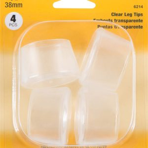 Shepherd Hardware Thermoplastic Ethylene Leg Tip Clear Round 1-1/2 in. W 1 pk