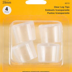 Shepherd Hardware Thermoplastic Ethylene Table/Chair Leg Tip Clear Round 1-1/8 in. W 4 pk