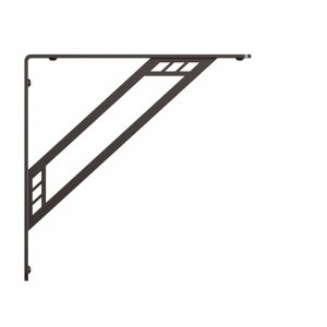 Knape & Vogt Black Steel Decorative Bracket 8 in. L 500 lb