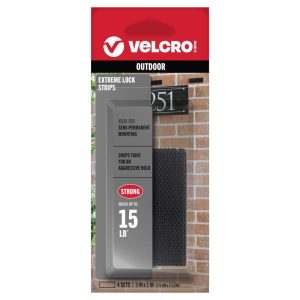 Velcro Alfa-Lok Plastic Mounting Strips 3 in. L 4 pk