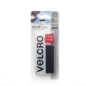 Velcro Alfa-Lok Plastic Mounting Strips 3 in. L 2 pk