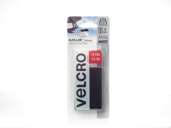 Velcro Alfa-Lok Plastic Mounting Strips 3 in. L 2 pk