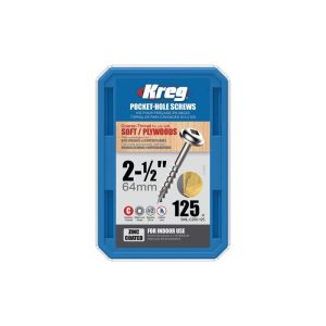 Kreg No. 8 X 2-1/2 in. L Square Pocket-Hole Screw 125 pk