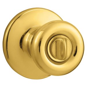 Kwikset Tylo Polished Brass Privacy Lockset 1-3/4 in.