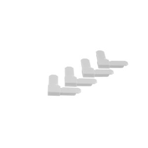 M-D White Plastic Frame Corners 5/16 in. H 4 pc