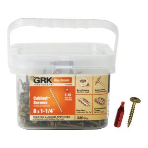 GRK Fasteners UberGrade No. 8 X 1-1/4 in. L Star Cabinet Screws 330 pk