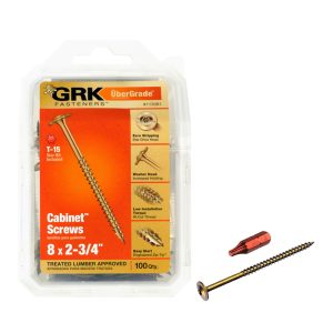 GRK Fasteners UberGrade No. 8 X 2-3/4 in. L Star Cabinet Screws 100 pk