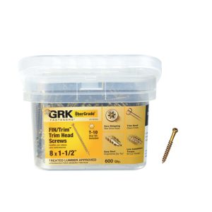 GRK Fasteners UberGrade No. 8 X 1-1/2 in. L Star Trim Head Construction Screws 600 pk
