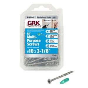 GRK Fasteners R4 No. 10 X 3-1/8 in. L Star Flat Head Multi-Purpose Screws 70 pk