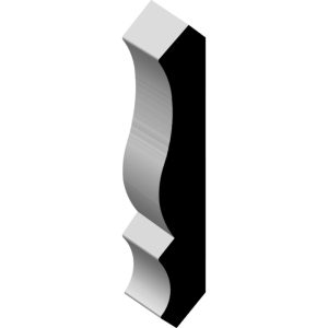 Alexandria Moulding 3-5/8 in. H X 96 in. L Primed White MDF Molding