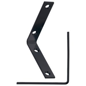 Hampton 3-1/2 in. H X 3/4 in. W X 3-1/2 in. D Black Steel Inside L Corner Brace