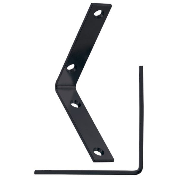 Hampton 3-1/2 in. H X 3/4 in. W X 3-1/2 in. D Black Steel Inside L Corner Brace