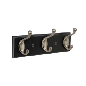 E.H. Tate & Co. 10 in. L Stain Nickel Black Zinc Scroll Coat/Hat Hook 1 pk