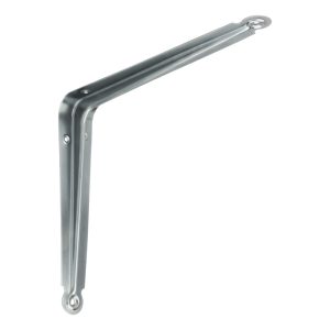 National Hardware Silver Steel Shelf Bracket 12 in. L 35 lb