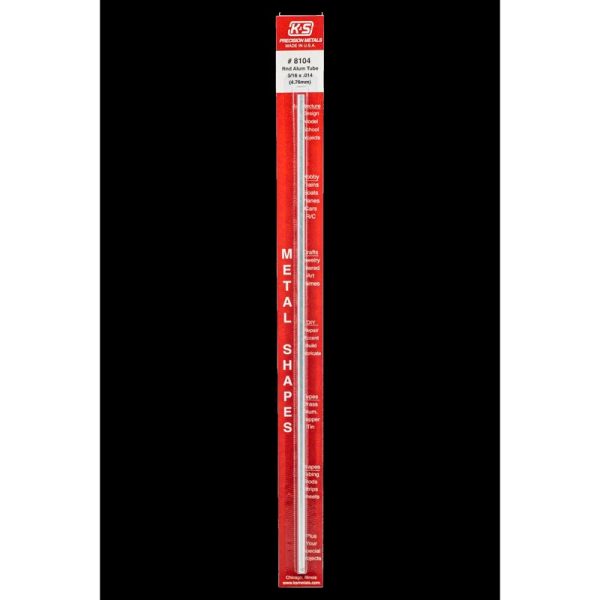 K&S 3/16 in. D X 1 ft. L Round Aluminum Tube