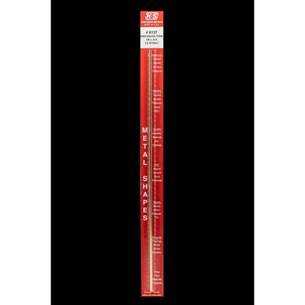 K&S 1/8 in. D X 12 in. L Round Brass Tube 1 pk