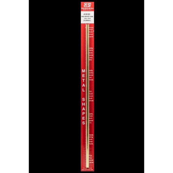 K&S 1/4 in. D X 12 in. L Round Brass Tube 1 pk