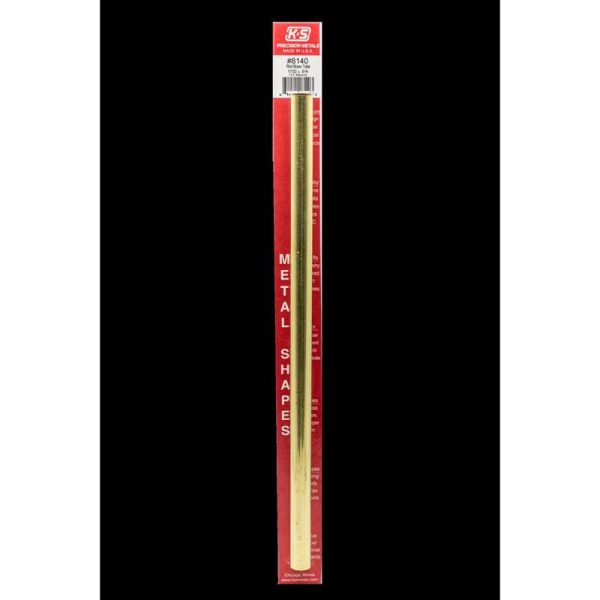 K&S 17/32 in. D X 12 in. L Round Brass Tube 1 pk