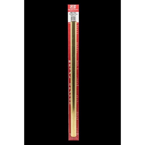 K&S 19/32 in. D X 12 in. L Round Brass Tube 1 pk