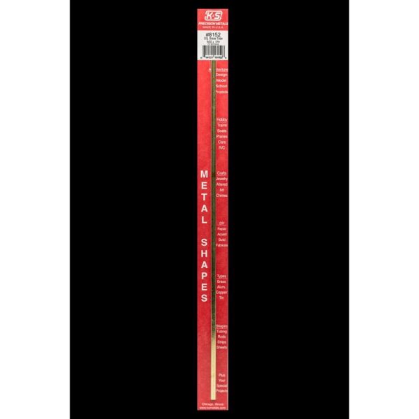 K&S 5/32 in. W X 12 in. L Square Brass Tube 1 pk