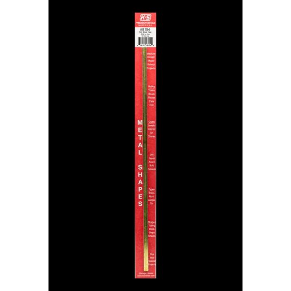 K&S 7/32 in. W X 12 in. L Square Brass Tube 1 pk