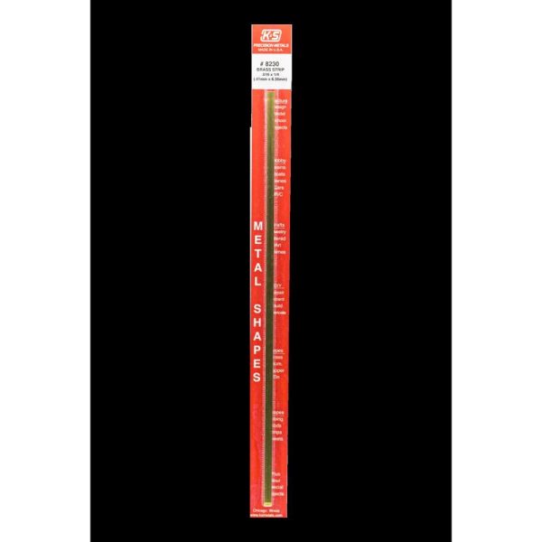 K&S 0.016 in. X 1/4 in. W X 12 in. L Brass Metal Strip