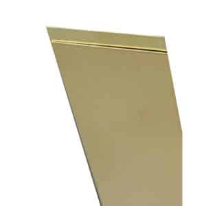 K&S 0.032 in. X 4 in. W X 10 in. L Mill Brass Sheet Metal