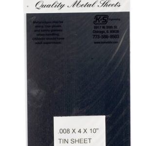 K&S 0.008 in. X 4 in. W X 10 in. L Tin Sheet Metal