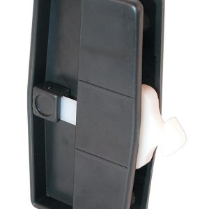 Prime-Line Zinc-Plated Black Plastic Latch and Pull 1 pk