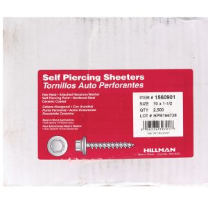 Hillman No. 10 X 1-1/2 in. L Hex Washer Head Self-Piercing Screws 2500 lb 1 pk