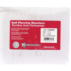 Hillman No. 10 X 2 in. L Slotted Hex Washer Head Self-Piercing Screws 2000 pk