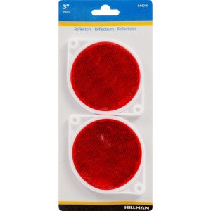 Hillman Round Red Reflectors 2 pk