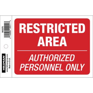 Hillman English Red Do Not Enter Decal 4 in. H X 6 in. W