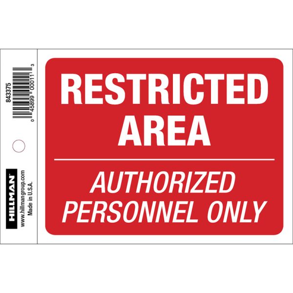 Hillman English Red Do Not Enter Decal 4 in. H X 6 in. W