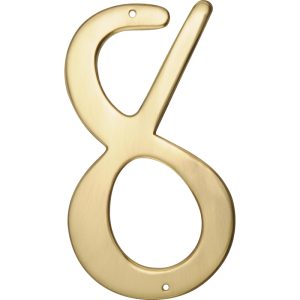 Hillman 4 in. Gold Brass Nail-On Number 8 1 pc