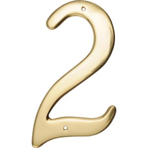 Hillman 4 in. Gold Brass Nail-On Number 2 1 pc