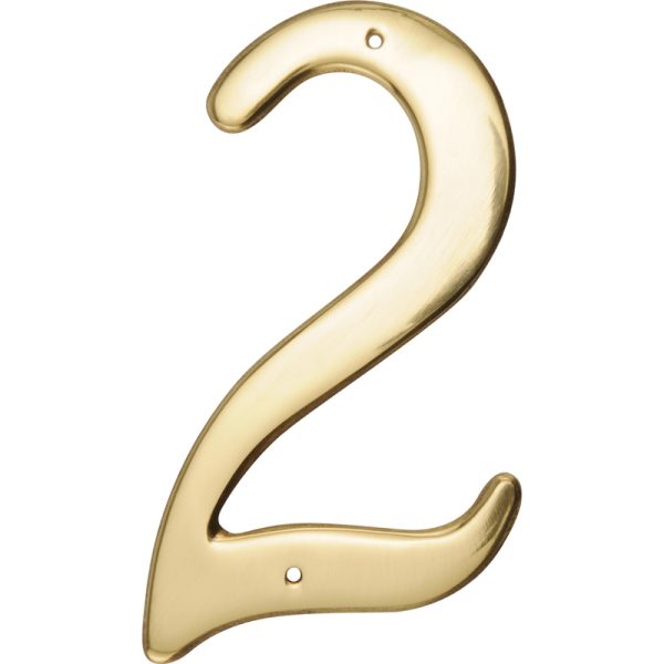 Hillman 4 in. Gold Brass Nail-On Number 2 1 pc