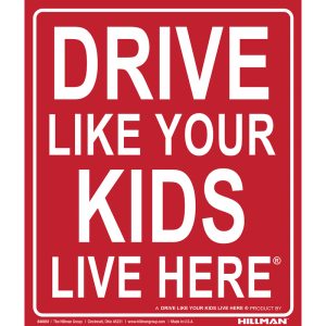 Hillman English Red Notice Sign 24 in. H X 19 in. W