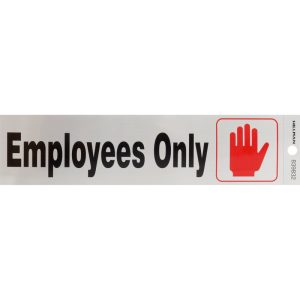 Hillman English Silver Do Not Enter Decal 2 in. H X 8 in. W