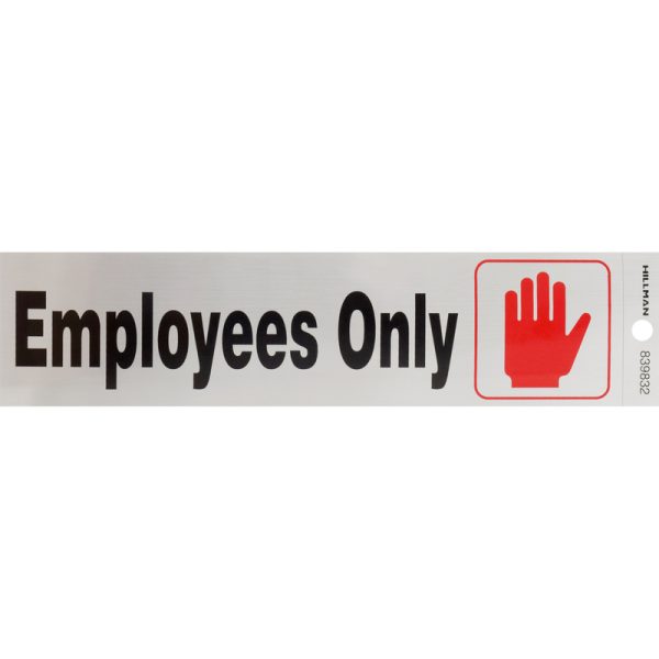 Hillman English Silver Do Not Enter Decal 2 in. H X 8 in. W