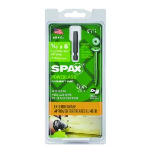 Spax Powerlags 6 in. L Washer Head Structural Screws 12 pk