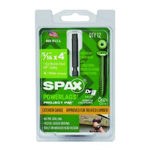 Spax Powerlags 4 in. L Washer Head Structural Screws 12 pk