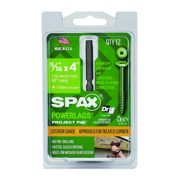 Spax Powerlags 4 in. L Washer Head Structural Screws 12 pk