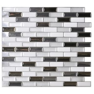 Smart Tiles 9.1 in. W X 10.2 in. L Mosaic Vinyl Adhesive Wall Tile 4 pc