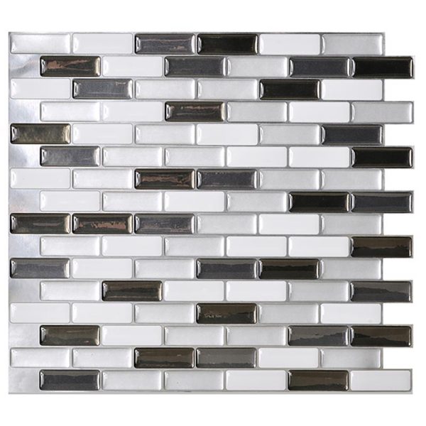 Smart Tiles 9.1 in. W X 10.2 in. L Mosaic Vinyl Adhesive Wall Tile 4 pc