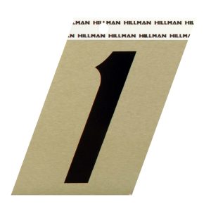 Hillman 3 in. Reflective Black Vinyl Self-Adhesive Number 1 1 pc