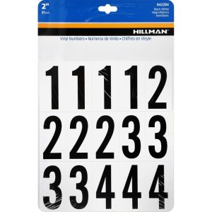 Hillman 2 in. Black Vinyl Self-Adhesive Number Set 0-9 35 pc