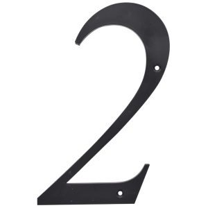 Hillman 6 in. Reflective Black Plastic Nail-On Number 2 1 pc